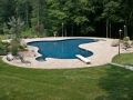Laguna freeform pool with diving board and buddy seat